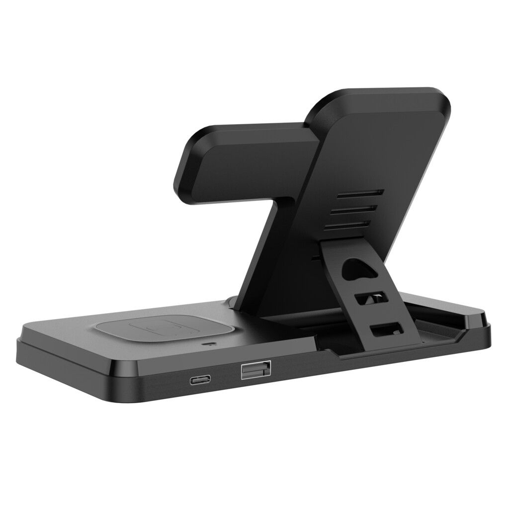 ESTACION DE CARGA INALAMBRICA 3 EN 1 ZENTRA-HT514 MODX-000H - NEGRO - Imagen 2