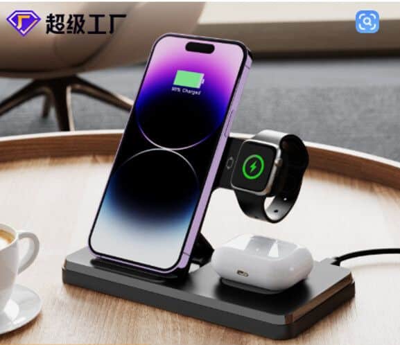 ESTACION DE CARGA INALAMBRICA 3 EN 1 ZENTRA-HT514 MODX-000H - NEGRO - Imagen 5