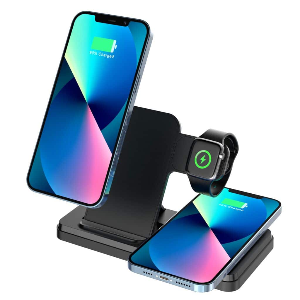 ESTACION DE CARGA INALAMBRICA 3 EN 1 ZENTRA-HT514 MODX-000H - NEGRO