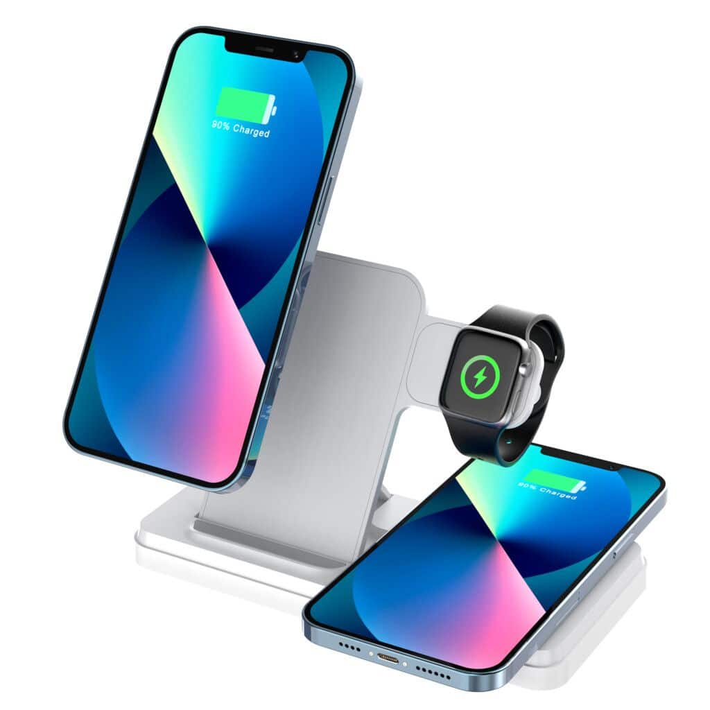 ESTACION DE CARGA INALAMBRICA 3 EN 1 ZENTRA-HT514 MODX-000H - BLANCO