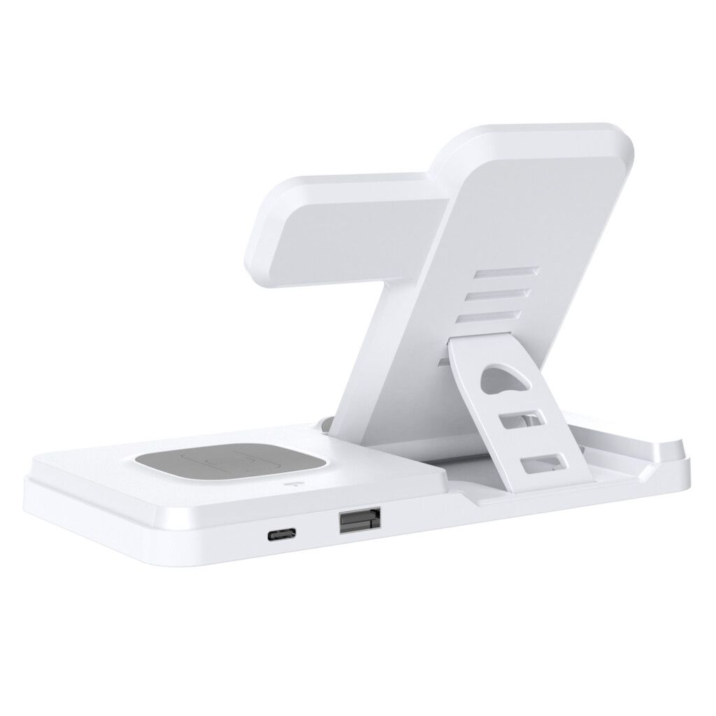 ESTACION DE CARGA INALAMBRICA 3 EN 1 ZENTRA-HT514 MODX-000H - BLANCO - Imagen 4