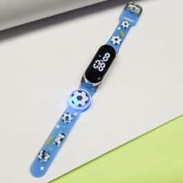 WATCH BAND KIDS FUTBOL C/LUCES MODV-003L - VARIOS - AZUL