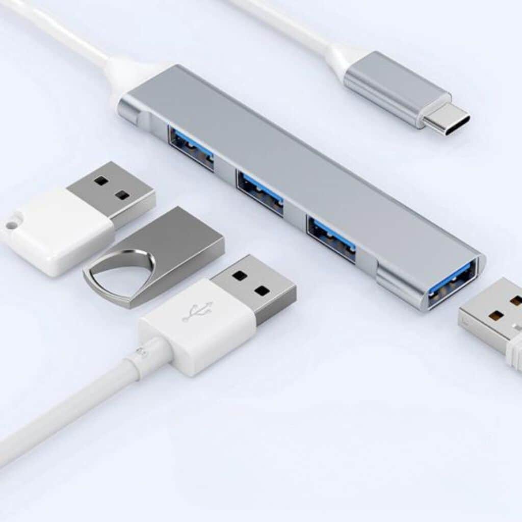 HUB DE PUERTOS 4 BOCAS C/CABLE TIPO C MODV-0012 - VARIOS - PLATEADO - Imagen 4