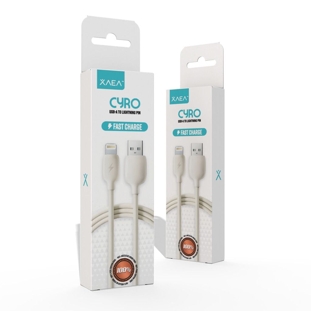 CABLE USB LIGHTNING CYRO MODX-100 - XAEA - BLANCO