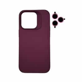 TPU MOD603 SILICONA LENS - IPH 17 PRO - XAEA - BORDO