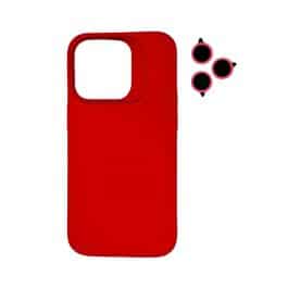 TPU MOD603 SILICONA LENS - IPH 16 - XAEA - ROJO