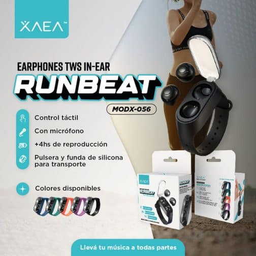 MANOS LIBRES TWS MODX-056 RUNBEAT - XAEA - NEGRO - Imagen 7