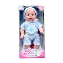 MUÑECO BEBÉ CAJA CON SONIDO DL68-4 - ZUMO - CELESTE
