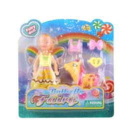 MUÑEQUITA HADA CON PONY MARZ-002 - ZUMO - AMARILLO