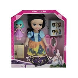 MUÑEQUITA PRINCESA CON ACCESORIOS MARZ-009 - ZUMO - AZUL