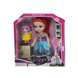 MUÑEQUITA PRINCESA CON ACCESORIOS MARZ-009 - ZUMO - ROJO