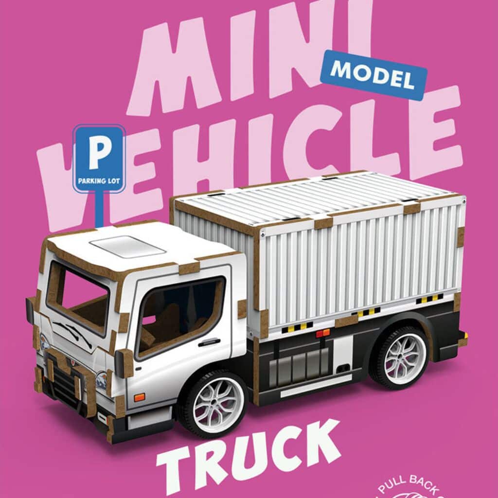 ROMPECABEZA 3D MINI CAMION JDMZ-001 - ZUMO - BLANCO - Imagen 3