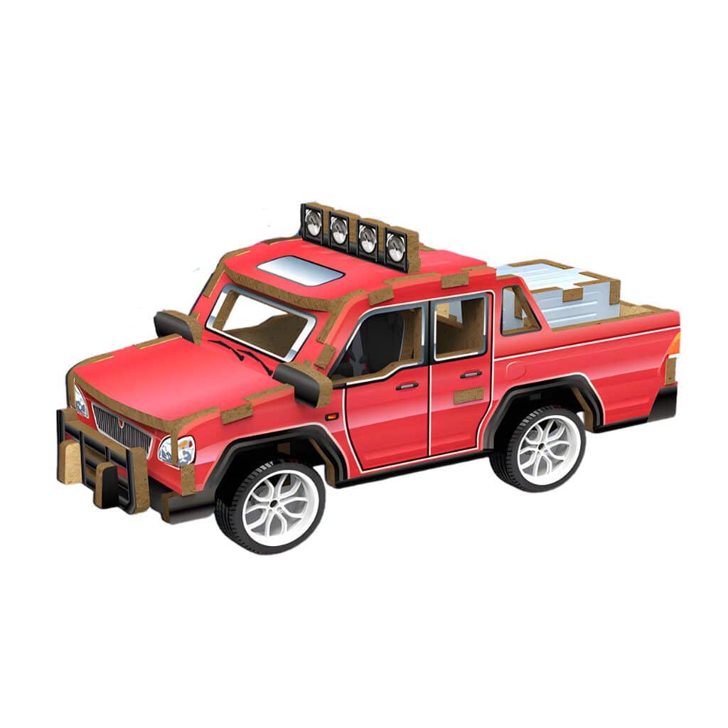 ROMPE CABEZA 3D MINI PICK UP JDMZ-001 - ZUMO - ROJO - Imagen 2