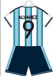 LLAVERO ACRILICO ALVAREZ-BANDERA MODV-00F0 - VARIOS - CELESTE