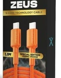 CABLE ZEUS TIPO C-C EDICION ESPECIAL MODX-00F2 - XAEA - NARANJA