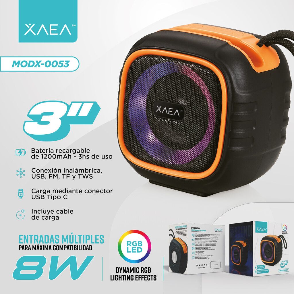 PARLANTE 3'' MODX-0053 - XAEA - NEGRO - Imagen 4