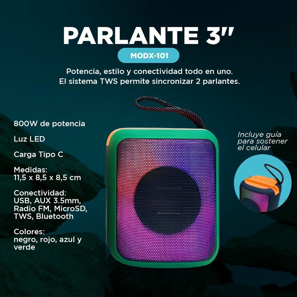 PARLANTE 3'' MODX-101 - XAEA - AZUL - Imagen 5