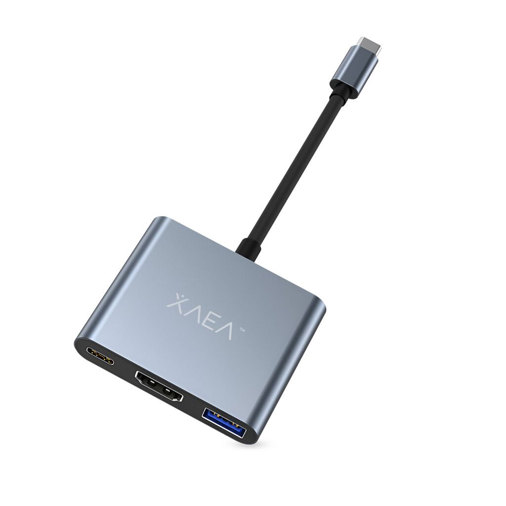 HUB ADAPTADOR C-USB-HDMI C/CABLE TIPO C MODV-0013 - VARIOS - PLATEADO - Imagen 2