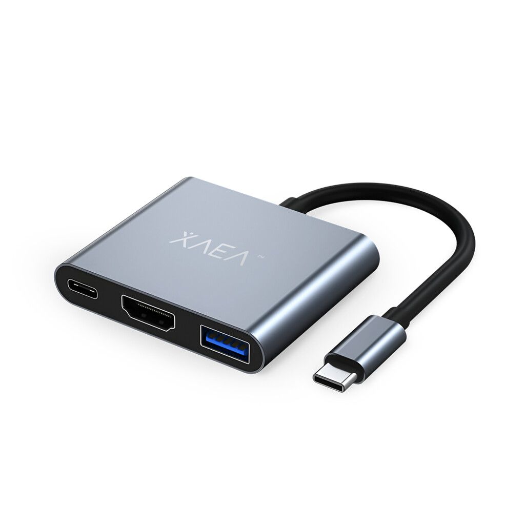 HUB ADAPTADOR C-USB-HDMI C/CABLE TIPO C MODV-0013 - VARIOS - PLATEADO - Imagen 3