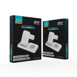 ESTACION DE CARGA INALAMBRICA 3 EN 1 ZENTRA-HT514 MODX-000H - BLANCO