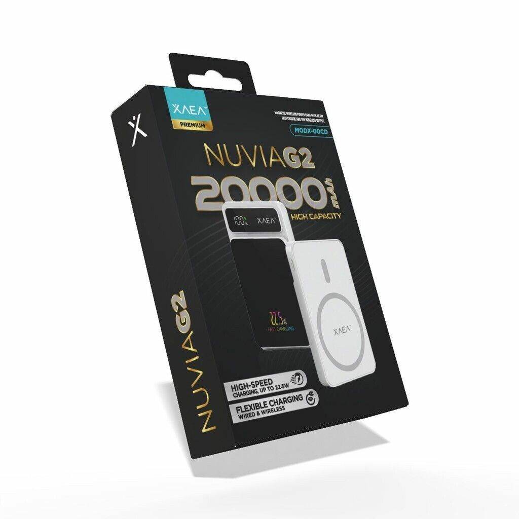 POWER BANK NUVIA G2 KJ-CX10 WIRELESS 20000 MAH MODX-00CD - XAEA - BLANCO