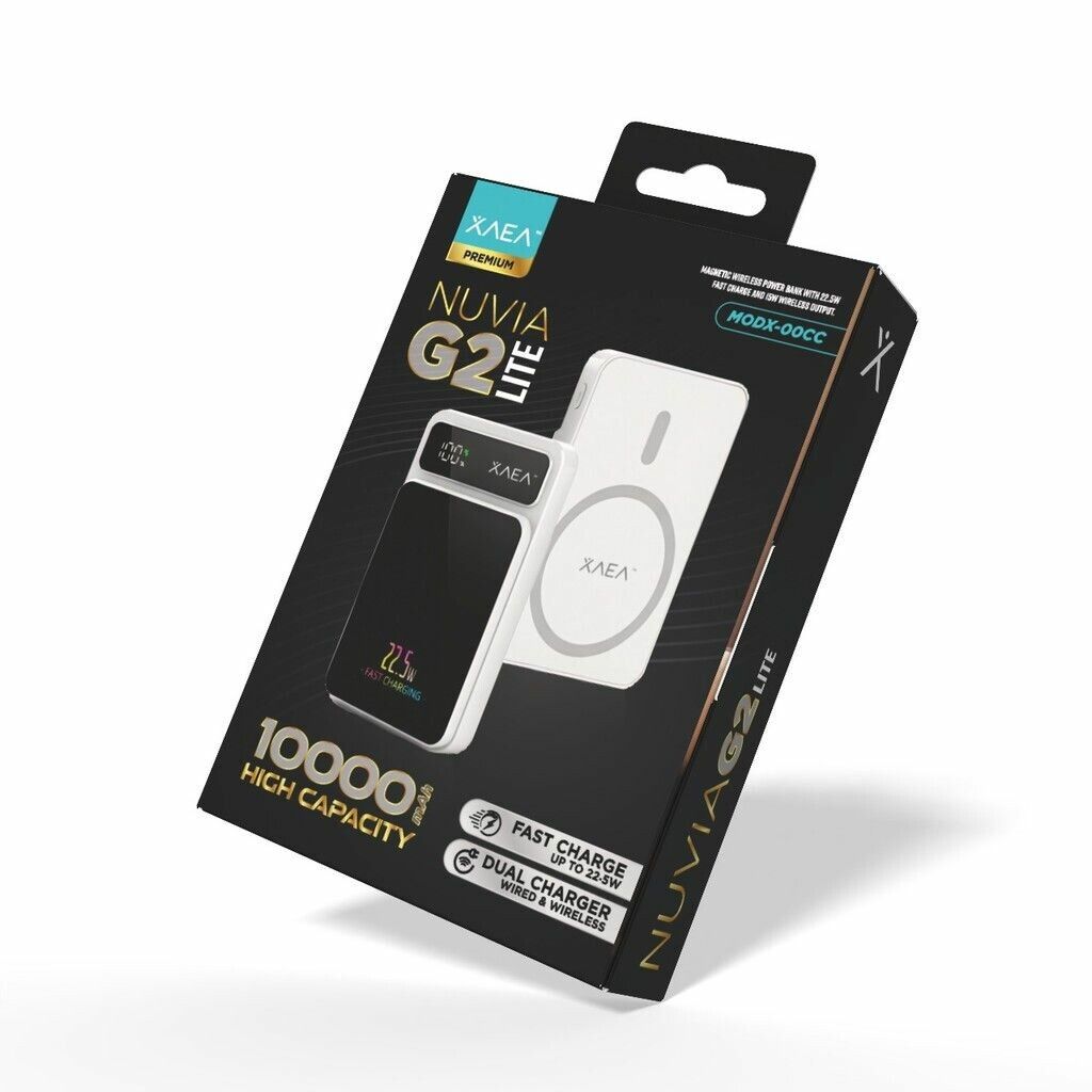 POWER BANK NUVIA G2 LITE KJ-CX10 WIRELESS 10000 MAH MODX-00CC - XAEA - NEGRO