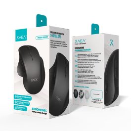 MOUSE ERGONOMICO INALAMBRICO + BT RECARGABLE MODX-00DW - XAEA - NEGRO