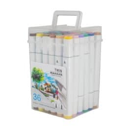 SET DE 36 FIBRONES TINTA AL AGUA PASTEL MODV-00C1 - VARIOS - SIN COLOR