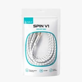 CABLE AUX 3,5 MOD75 - 2 METROS - METAL - BLANCO