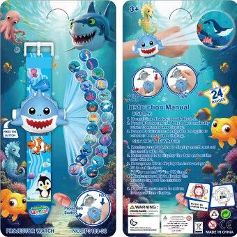 RELOJ INFANTIL CON PROYECTOR TIBURON MODV-00I4 - VARIOS - AZUL - Imagen 4