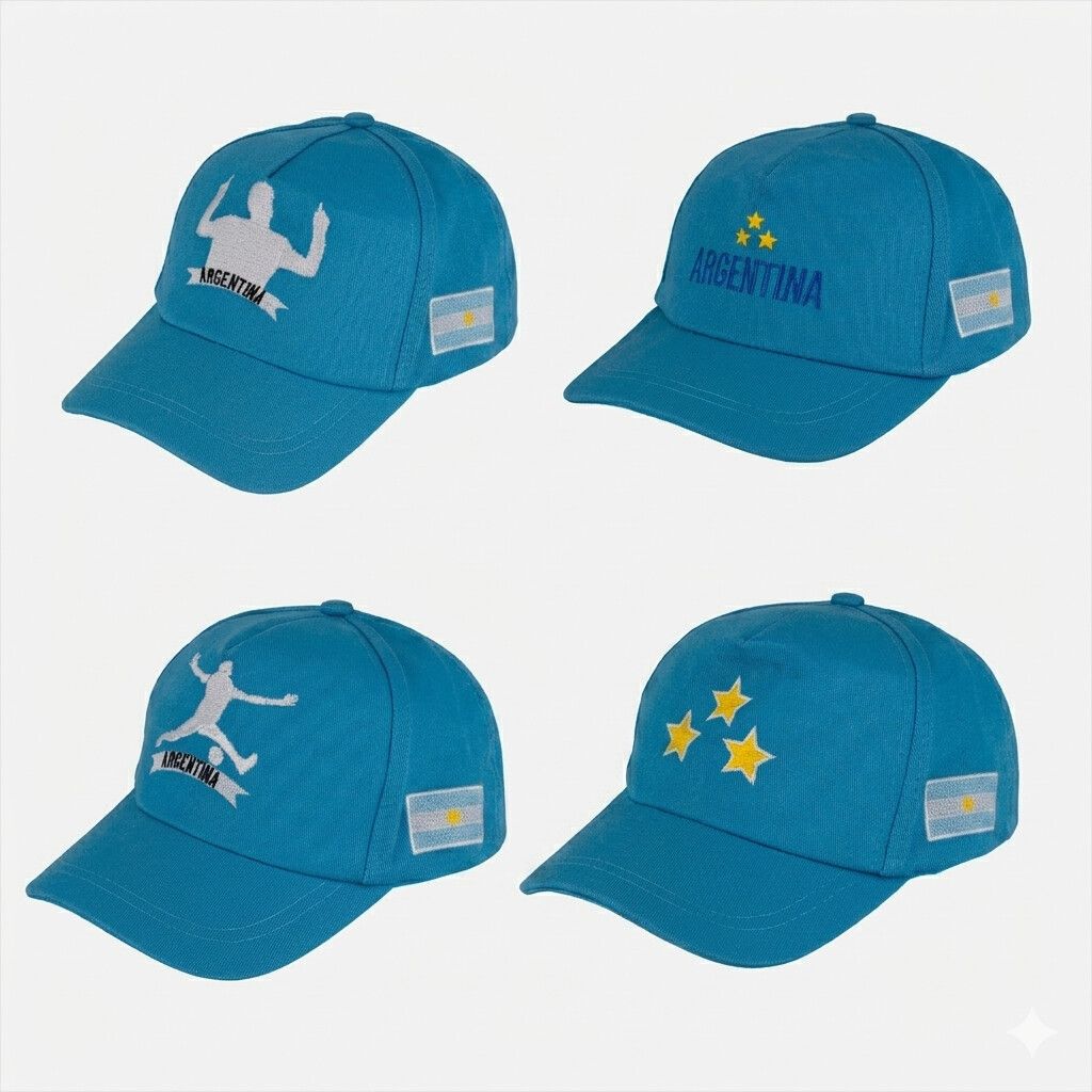 GORRA JUNIOR ARGENTINA + 3 ESTRELLAS MODV-00EQ - VARIOS - CELESTE - Imagen 2