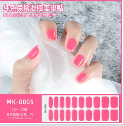 UÑAS GEL STICKERS UV-FREE LISOS MODV-00LU - VARIOS - ROSA