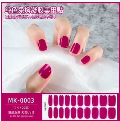 UÑAS GEL STICKERS UV-FREE LISOS MODV-00LU - VARIOS - FUCSIA