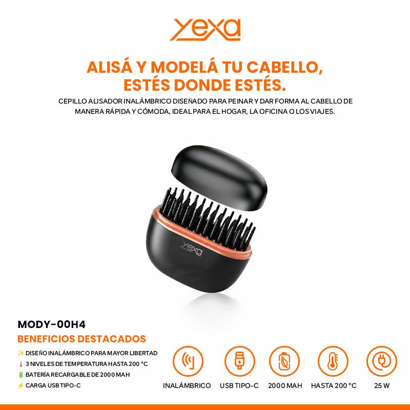 CEPILLO ALISADOR MODY-00H4 - YEXA - NEGRO - Imagen 4