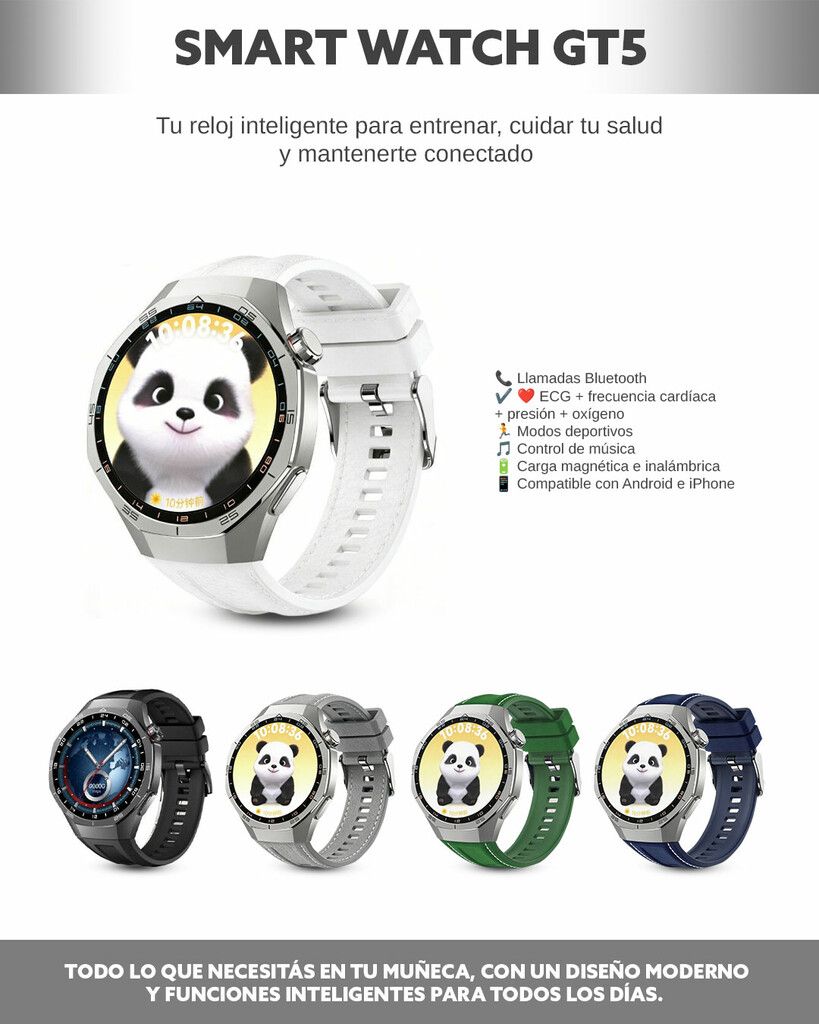 SMART WATCH GT5 MODV-00GF - VARIOS - GRIS - Imagen 3