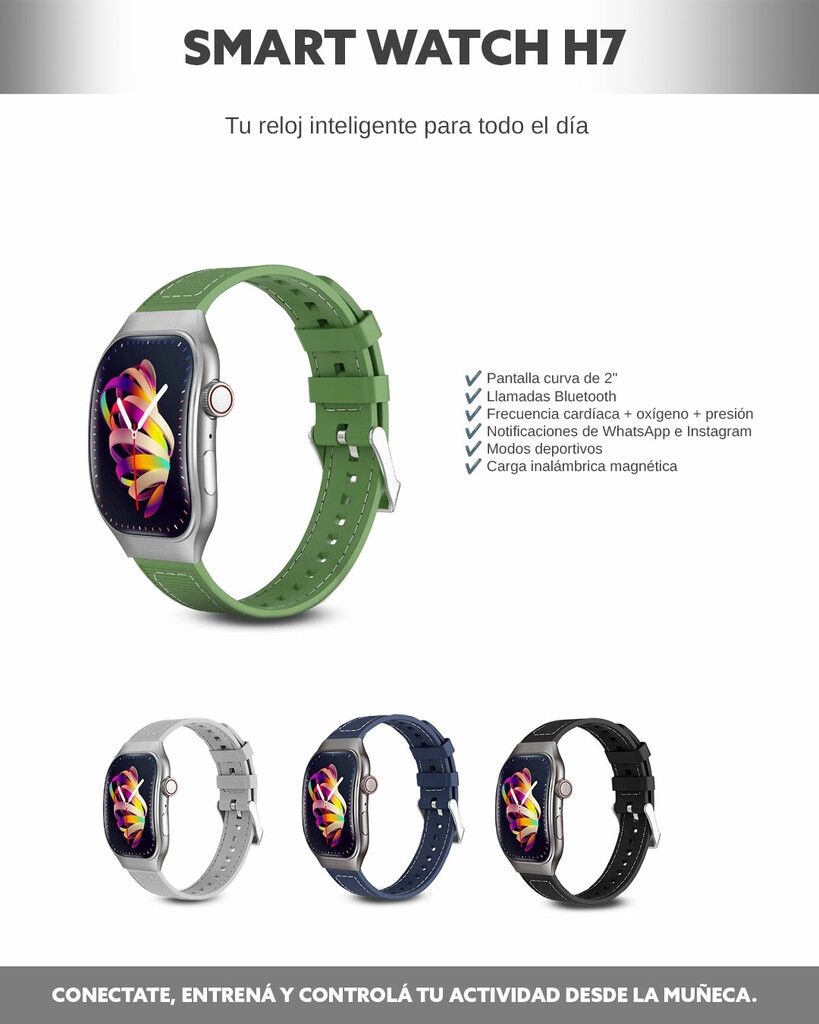 SMART WATCH H7 MODV-00GG - VARIOS - NEGRO - Imagen 3