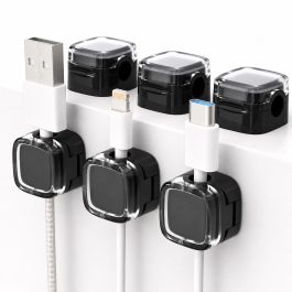 ORGANIZADOR PARA CABLES MAGNETICO PACK X 6 MODV-00DN - VARIOS - NEGRO