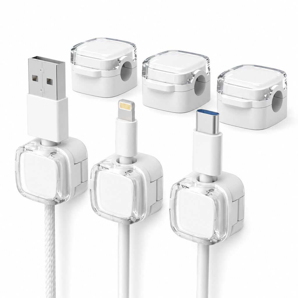 ORGANIZADOR PARA CABLES MAGNETICO PACK X 6 MODV-00DN - VARIOS - BLANCO