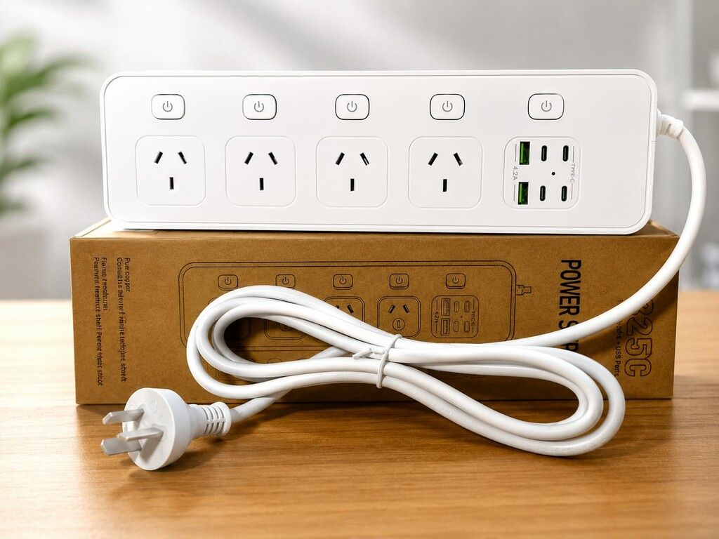 ZAPATILLA MULTIPLE BKL-24 - 4 TOMAS+2 USB+4 USB C PD MODY-00GE - YEXA - BLANCO